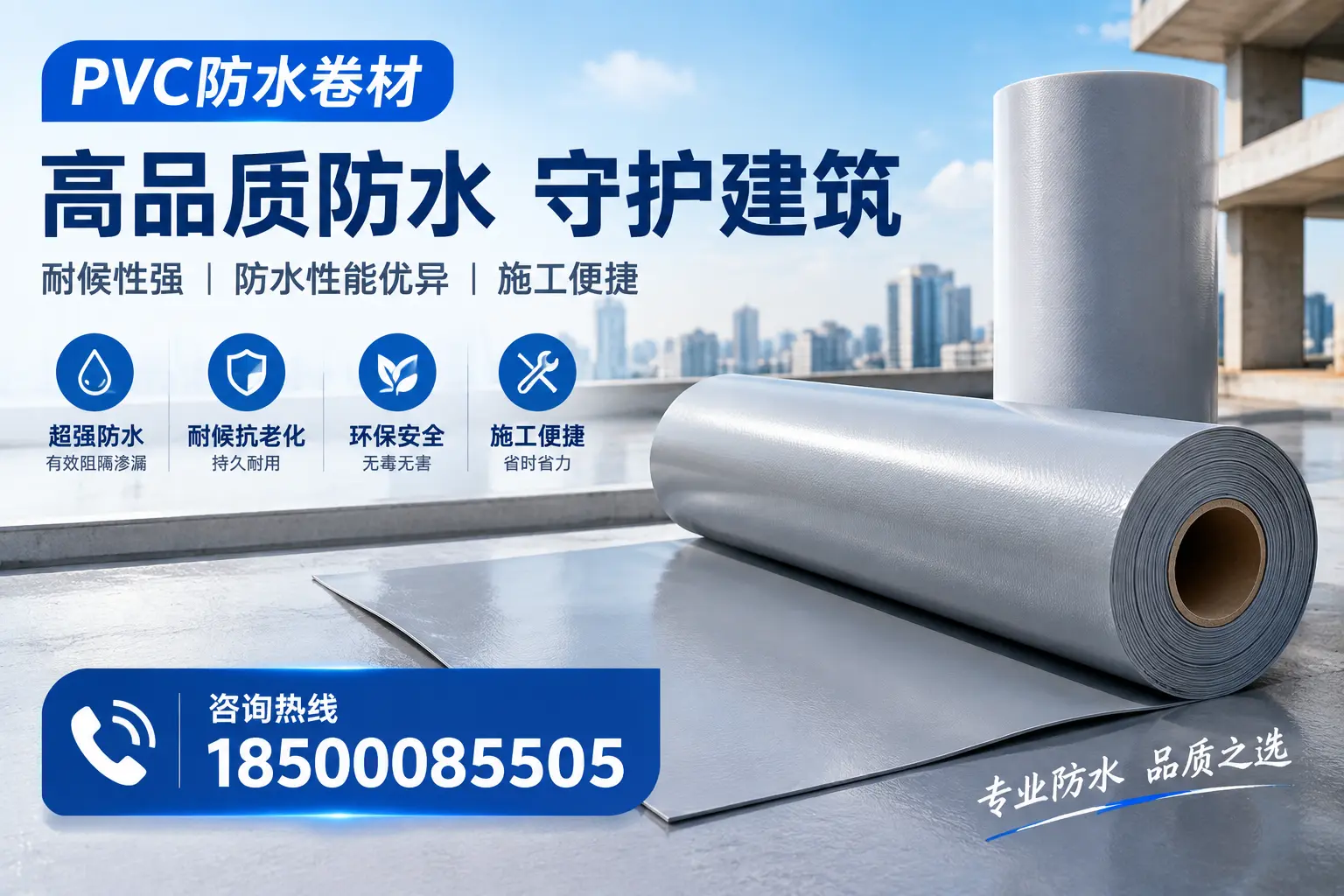 PVC防水卷材的防水效果评测，适合漯河的科学依据